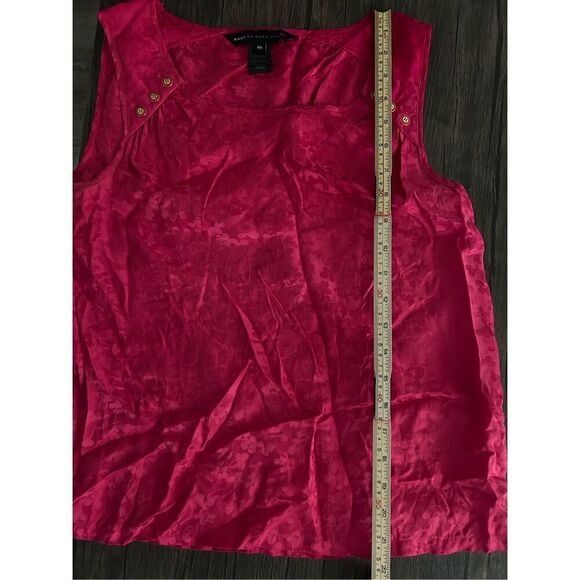 Marc by Marc Jacobs Magenta Pink Sleeveless Cheetah Print Blouse Size XS Silk - Picture 9 of 10